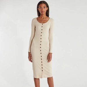 Billie The Label Colette Long Sleeve Midi Dress, size M